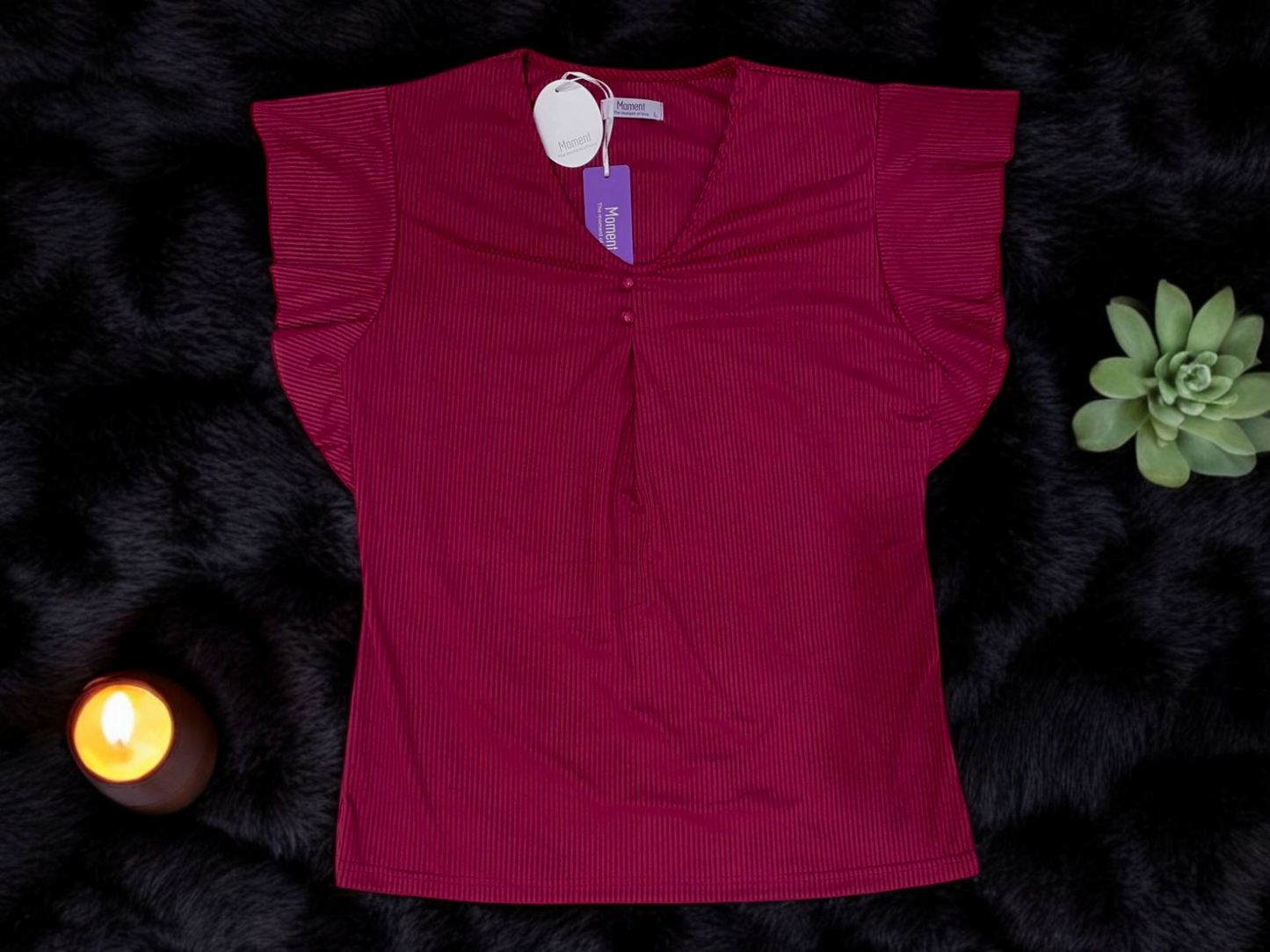 Maroon Bloom – Women's Flared Sleeve Sleepwear Set