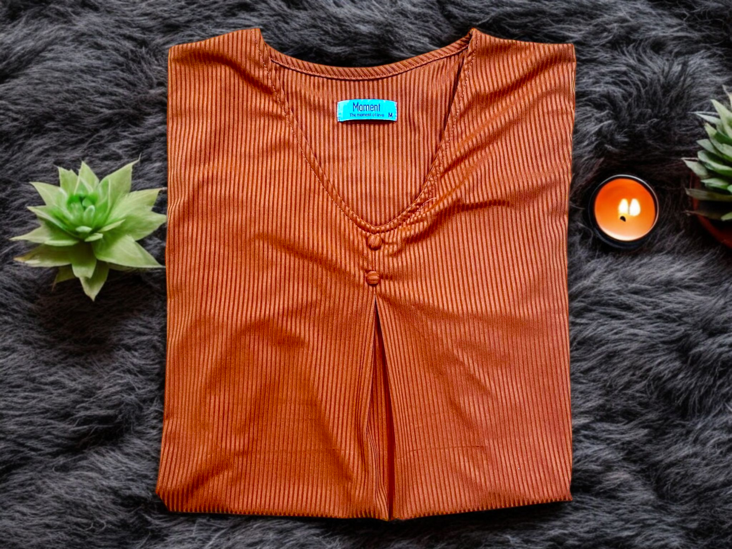 Rust Bloom - Ruffle Sleeve Sleepwear Set